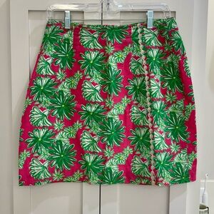 Lilly Pulitzer Pink & Green Floral Print Skirt